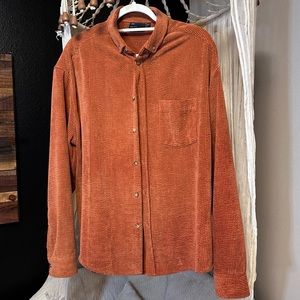 Corduroy textured long sleeve shirt